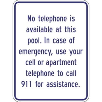 Image for No Telephone Is Available! Sign, Non-Reflective, 18 X 24 from HD Supply