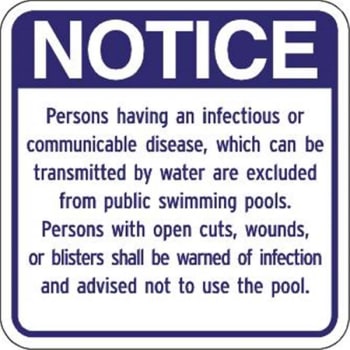 Image for Notice Persons Excluded From Pool Sign, Reflective 18x18 from HD Supply