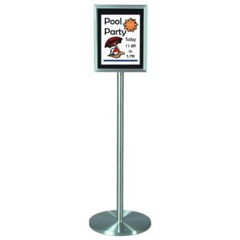 Image for Paper Sign Board and Stand, Aluminum, 12 x 15" from HD Supply