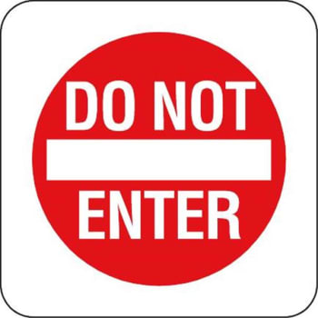 Image for Do Not Enter Mini Sign, Reflective, 12x12 from HD Supply