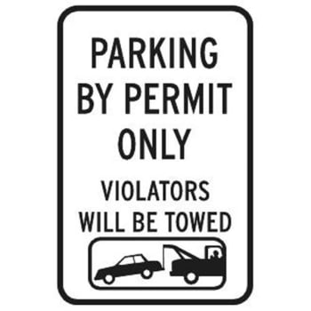 Image for "Tow Warning" Graphic Sign, Reflective, 12 x 18" from HD Supply