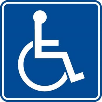 Image for Disability Symbol Mini Sign, Reflective, 12 x 12" from HD Supply