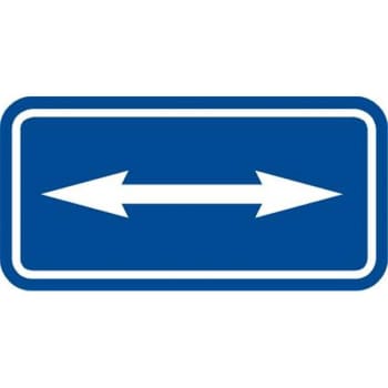 Image for Disabled Parking Dual Direction Arrows/Blue Sign, Reflective, 12 x 6" from HD Supply