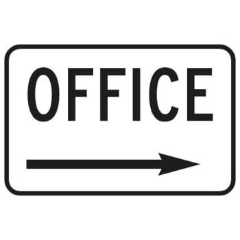 Image for Office Sign With Right Arrow, Reflective, 18 X 12 In from HD Supply