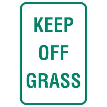 Image for "Keep Off Grass" Sign, Reflective, 12 x 18" from HD Supply