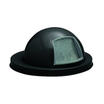 Image for Witt 48 G. Dome Top Trash Can Lid (Black) from HD Supply