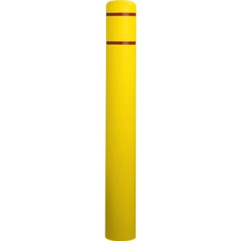 Image for Bollard Post Sleeve, Yellow with Red Tape, 8-1/2 x 72 from HD Supply