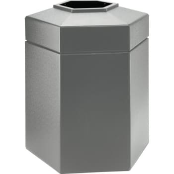 Image for Commercial Zone Products 45 Gallon Hex Trash Can (Gray) from HD Supply