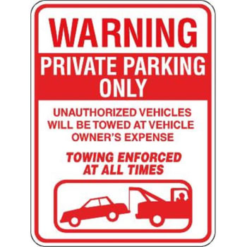 Image for Warning Private Parking Only Sign, Reflective, 18 X 24 from HD Supply