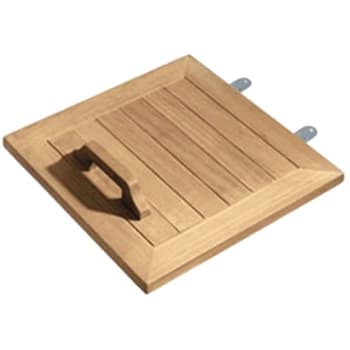 HD Supply 20 Gallon Shorea Wood Trash Can Lid | HD Supply
