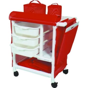 Image for MJM Crash Cart Panels Mesh Red Package Of 4 from HD Supply