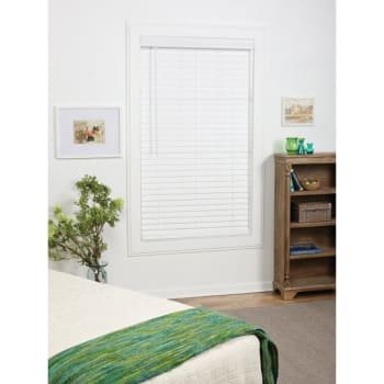 Image for St. Charles 33.5 x 72" White 2" Cordless Faux Wood Horizontal Blind from HD Supply