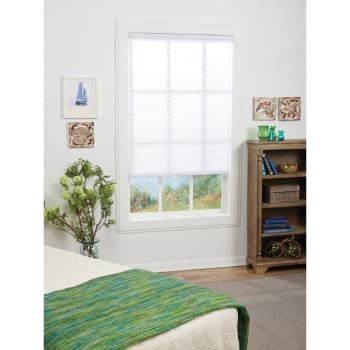 Image for St. Charles 20 x 64" White Light Filtering Cordless Pleated Shade from HD Supply