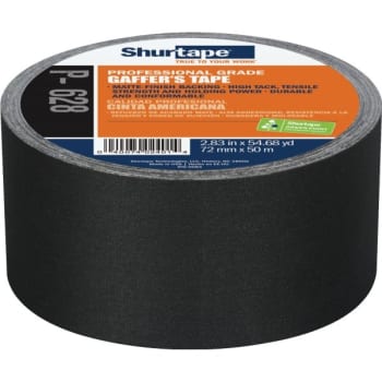Image for Shurtape P- 628 Professional Grade, Coated Gaffer's Tape - Black - 72mm X 50m from HD Supply