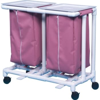 Image for IPU Standard Double Hamper With Foot Pedal Cap Wineberry Mesh from HD Supply
