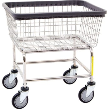 R&B Wire® Laundry Cart Standard Chrome Package Of 2