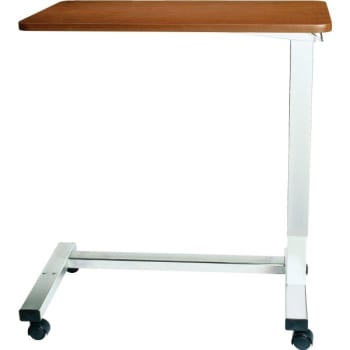 Image for Drive™ Spring Loaded Overbed Table, 30-45"h Chrome Frame, U-Base, Cherry, Vanity from HD Supply