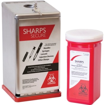Image for Sharps Compliance 1.5 Quart Secure Needle Disposal System, For Public Restrooms from HD Supply