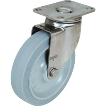 Image for Shepherd 5" Gray Non-Marking Rubber Swivel Caster-250 Lb Capacity Per Caster from HD Supply