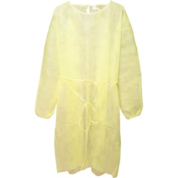 Isolation Gown Latex-Free Yellow Bag Of 10