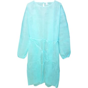 Isolation Gown Latex-Free Blue Bag Of 10