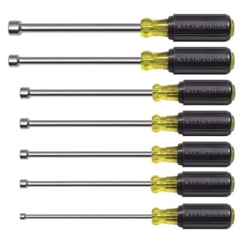 Image for Klein Tools® 7-Piece Magnetic Tip Nut Driver Set, 6 Chrome-Plated Hollow Shafts from HD Supply