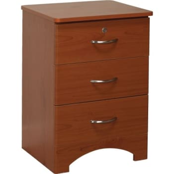 Image for Drive™ Oslo 3-Drawer Bedside Cabinet, Nickel Hardware, 29-1/2"x21"x18", Cherry from HD Supply