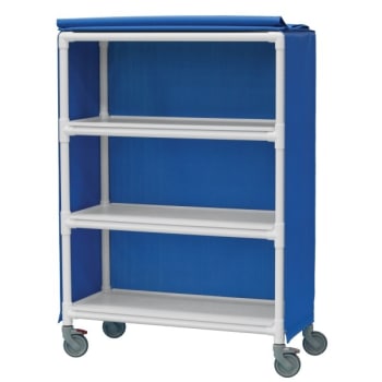 Image for IPU 3 Shelf Medium Linen Cart In Blue from HD Supply
