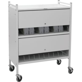 Image for Omnimed Omnicart Chart Rack In Woodgrain Holds 20 Binders Locking Panel from HD Supply