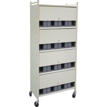 Image for Omnimed Omnicart Chart Rack In Light Grey Holds 40 Binders Locking Panel 4 x 10" from HD Supply