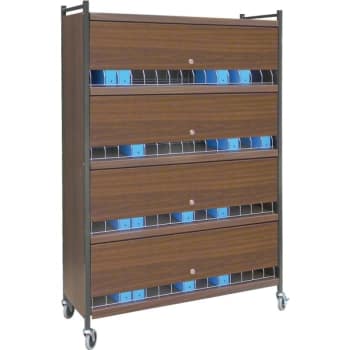 Image for Omnimed Omnicart Chart Rack In Woodgrain Holds 60 Binders Locking Panel 4 x 15" from HD Supply