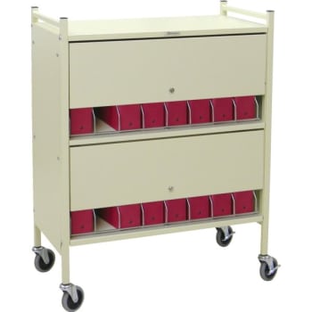 Image for Omnimed Omnicart Chart Rack In Beige Holds 16 Binders Locking Panel 2 x 8" from HD Supply