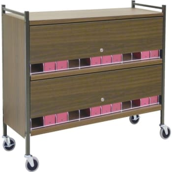Image for Omnimed Omnicart Chart Rack In Beige Holds 30 Binders Locking Panel 2 x 12" from HD Supply