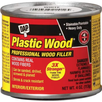 DAP 4 Oz White Plastic Wood Solvent Wood Filler Package Of 12