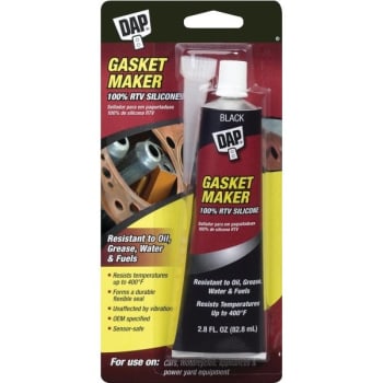 Image for DAP 2.8 Oz Black Gasket RTV Silicone Rubber Sealant Package Of 6 from HD Supply