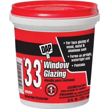Image for DAP 8 Oz '33' Ready-To-Use Window Glazing Compound (White) (12-Pack) from HD Supply
