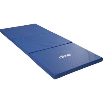 Image for Drive™ Tri-Fold Non-Skid Vinyl Bedside Fall Mat, 72"x30"x2", High Density Foam, Blue from HD Supply