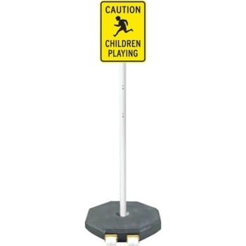 Image for Portable Rubber Base Stanchion, 30 Lb. Base With 6' Post And Wheels from HD Supply