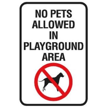 Image for "No Pets in Playground Area" Sign, Reflective, 12 x 18" from HD Supply