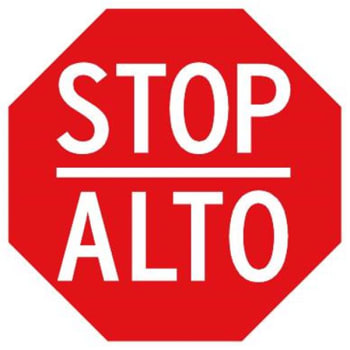 Image for Stop Sign - Bilingual - Reflective, 24 x 24 from HD Supply