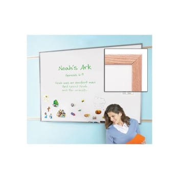 Image for Ghent® Non-Magnetic Melamine Dry-Erase Whiteboard With Wood Frame, 8' x 4' from HD Supply