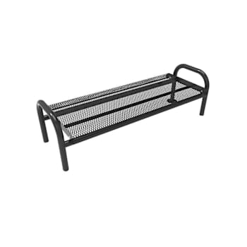 Ultrasite® In Ground Mount Ultra Bench, Black Galvanized Steel, 4'