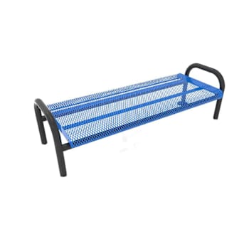 Image for Ultrasite® In Ground Mount Ultra Bench, Blue Galvanized Steel, 4' from HD Supply