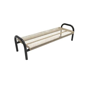 Ultrasite® In Ground Mount Ultra Bench, Beige Galvanized Steel, 4'