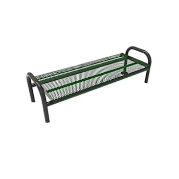 Image for Ultrasite® In Ground Mount Ultra Bench, Green Galvanized Steel, 4' from HD Supply