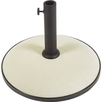 Fiberbuilt Round Umbrella Base, White Cement, 21 Diameter