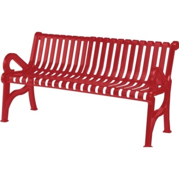 Image for Ultrasite® Rendezvous Bench, Red, 4' from HD Supply