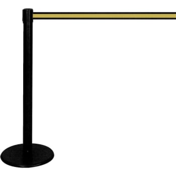 Contemporary Black Stanchion with Black and Gold Tape