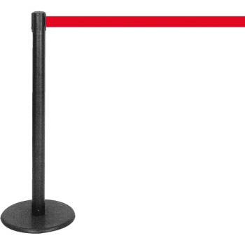 Image for Contemporary Black Stanchion With Red Tape from HD Supply