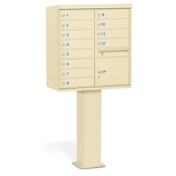 Salsbury Industries® Cluster Mailbox, 12 Boxes, Sandstone